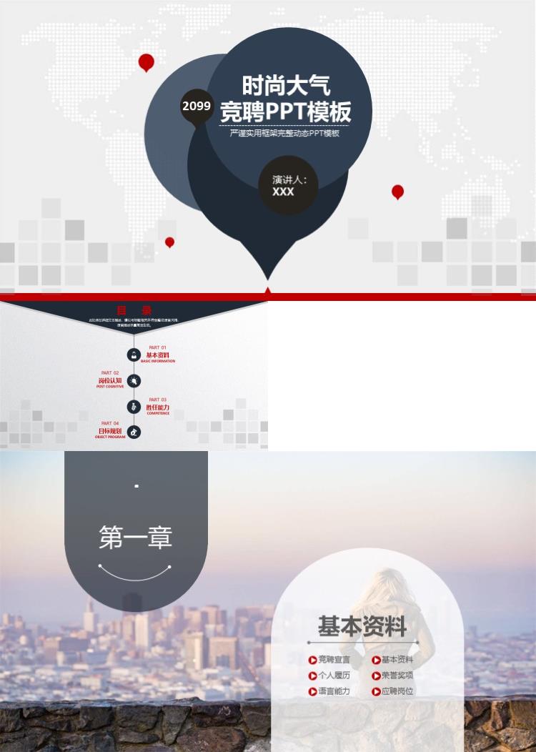 时尚大气岗位竞聘述职PPT模板