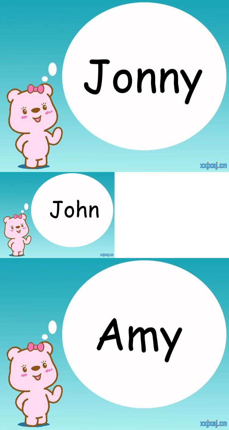 英语直通车小游戏点名(Jolin)PPT素材模板