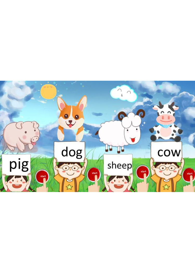 英语课堂小游戏点读机PPT模板