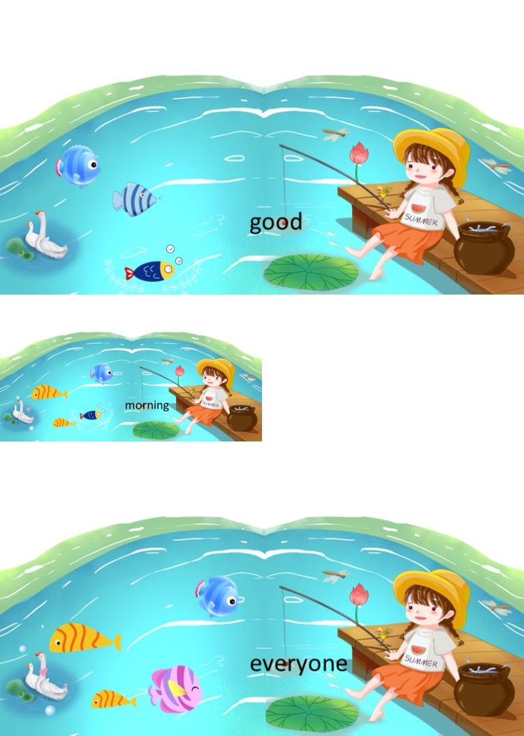 英语小游戏钓鱼PPT模板