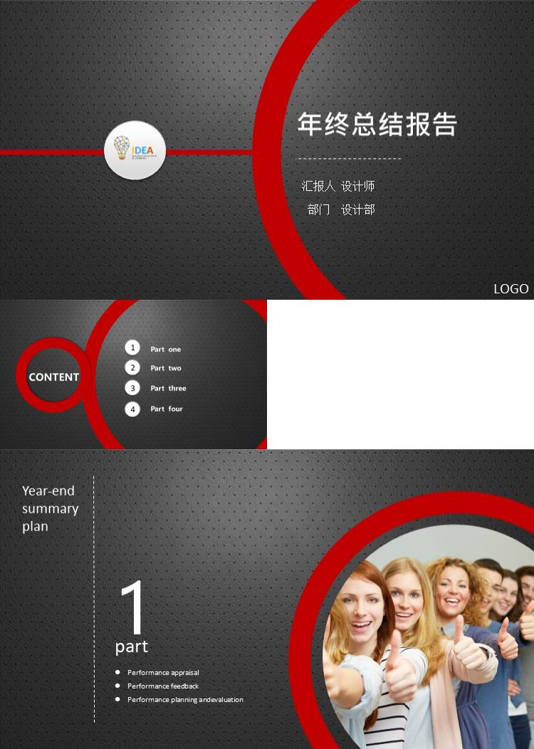高端大气商务年终总结报告PPT模板