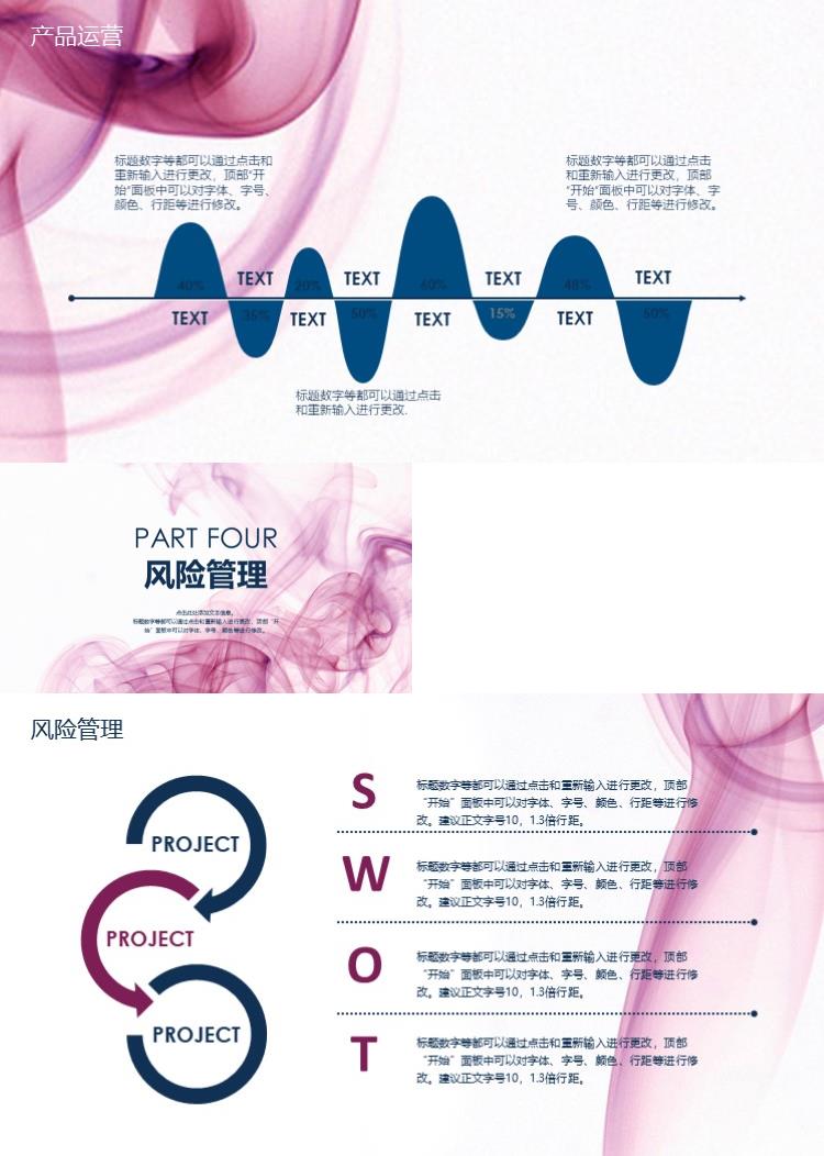 简约时尚商业项目计划书商业策划PPT模板 