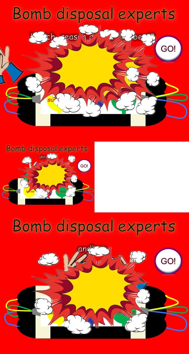 英语课堂小游戏拆弹专家游戏PPT模板