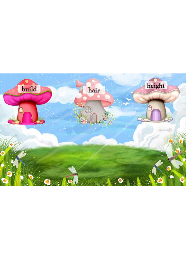英语课堂小游戏素材小鹿蘑菇房PPT模板